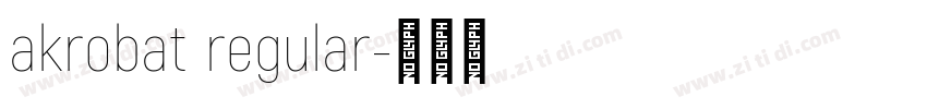 akrobat regular字体转换
